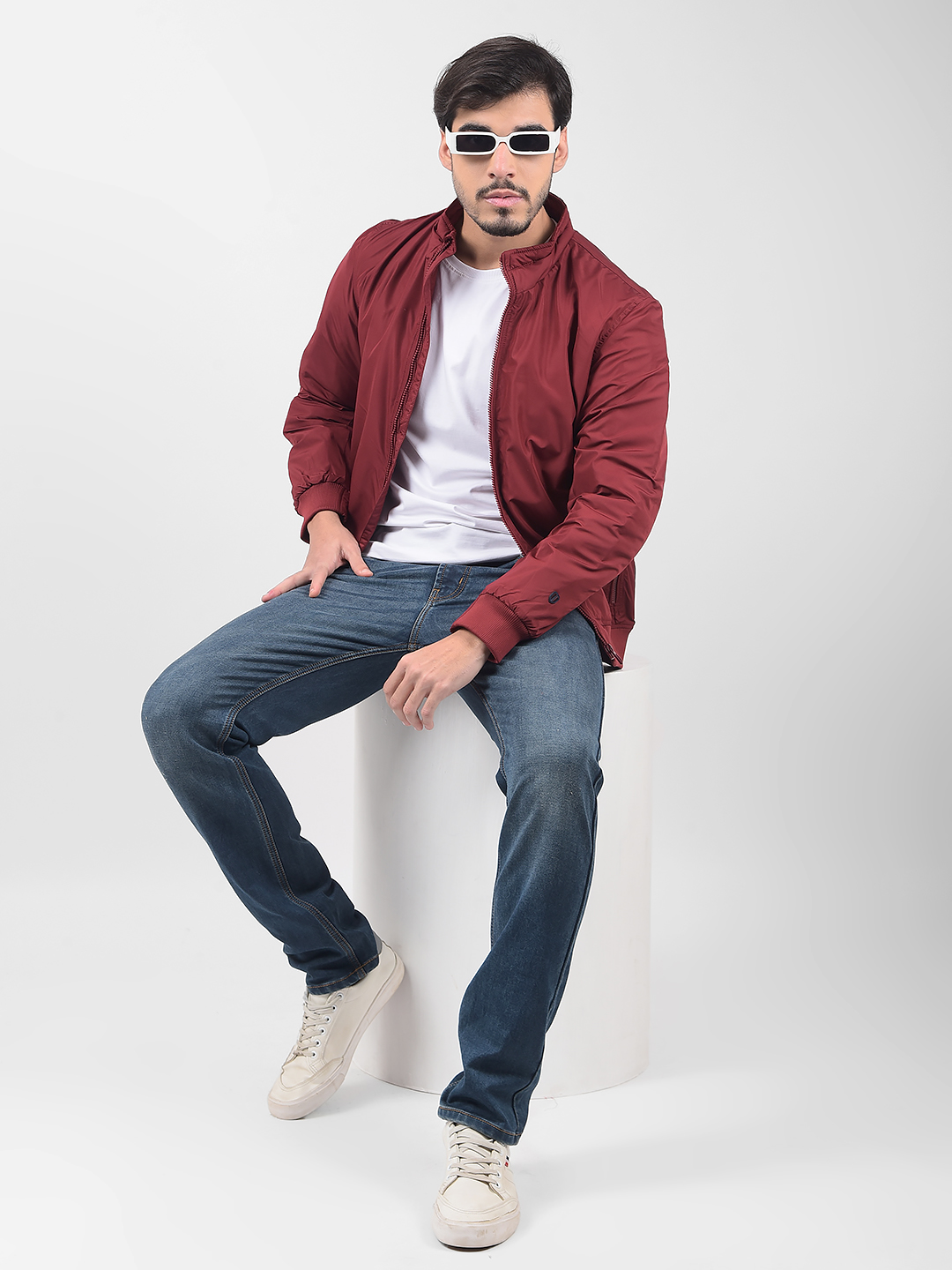 Numero Uno Men Solid Maroon Jacket